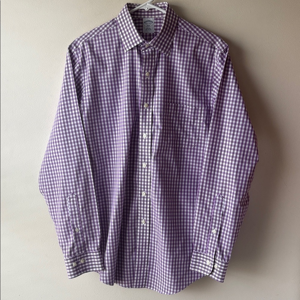 BROOKS BROTHERS Slim Fit Non-Iron All Cotton Dress Casual Shirt